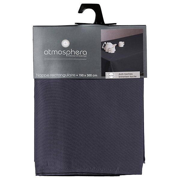 Nappe anti-tâche gris ardoise - 150x300 cm - Atmosphera