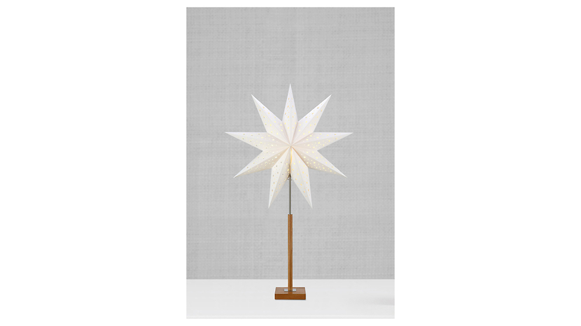 Gwiazda stołowa Solvalla 100 cm drewniano-papierowa biała