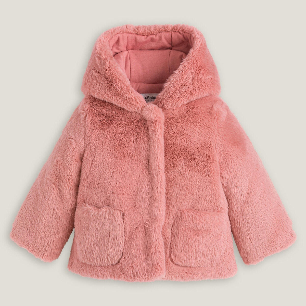 Manteau chaud à capuche en fourrure d'imitation