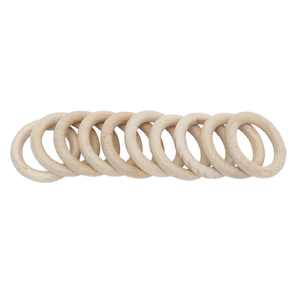 Anneau de rideau en bois naturel Ø42mm x10