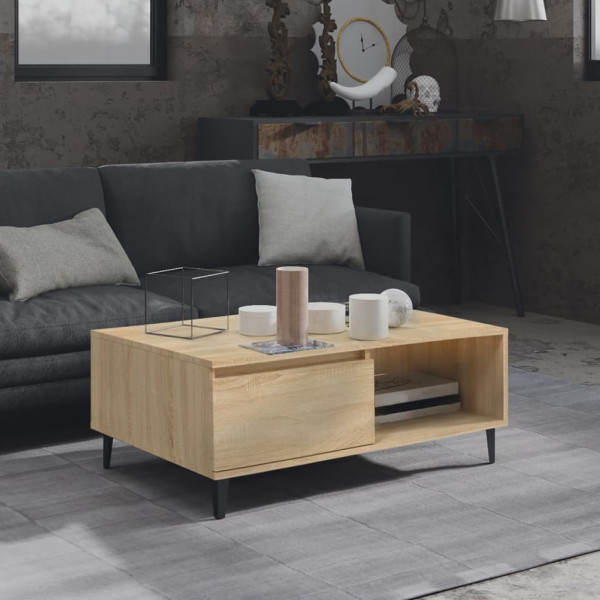Stolik Kawowy Ława Stół Brązowy 90x60x35 Do Salonu Do Pokoju