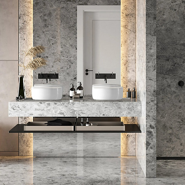 BALNEO - Vasque à poser FIORA 48x35 cm blanche en céramique - Lavabo à poser