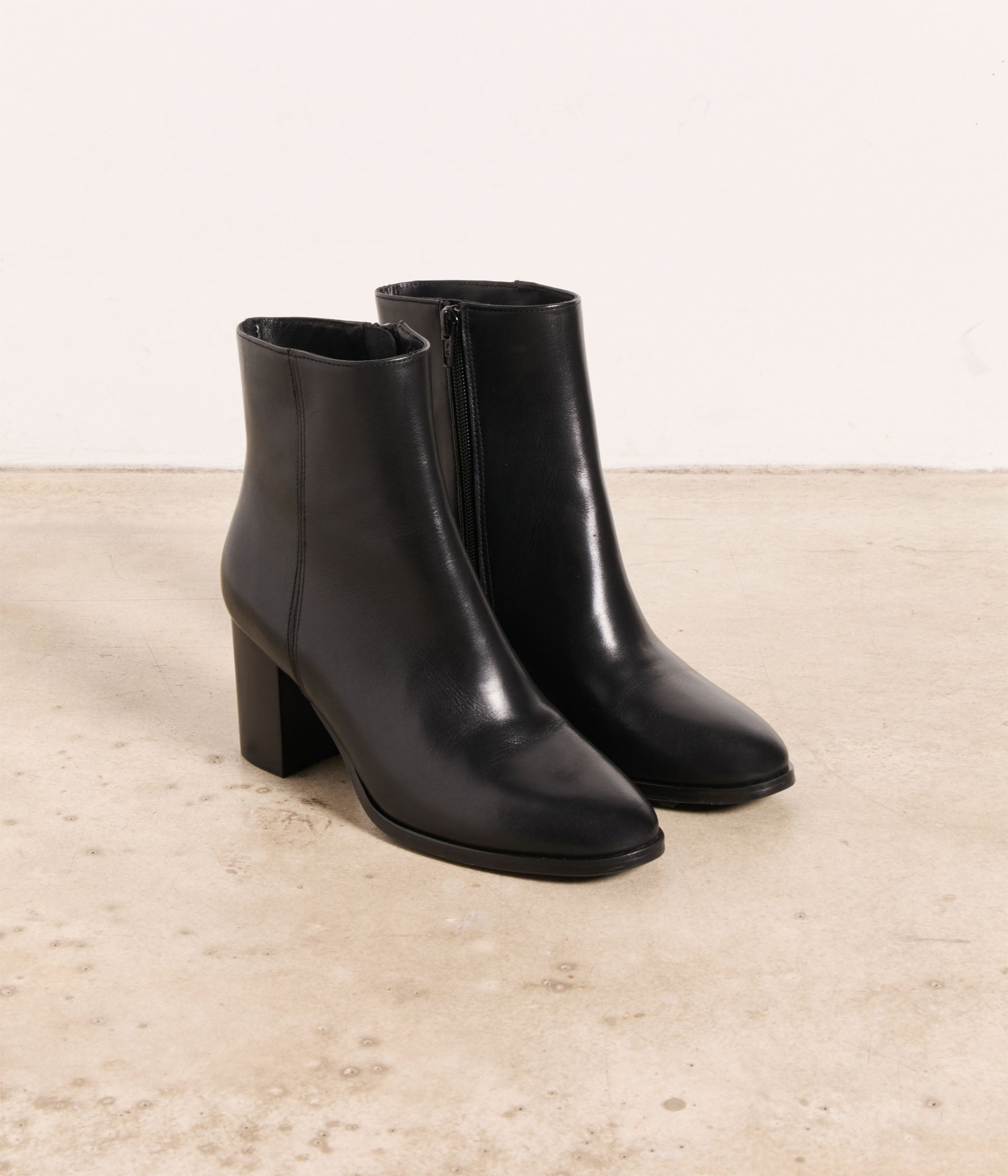 Boots cuir noir Ali