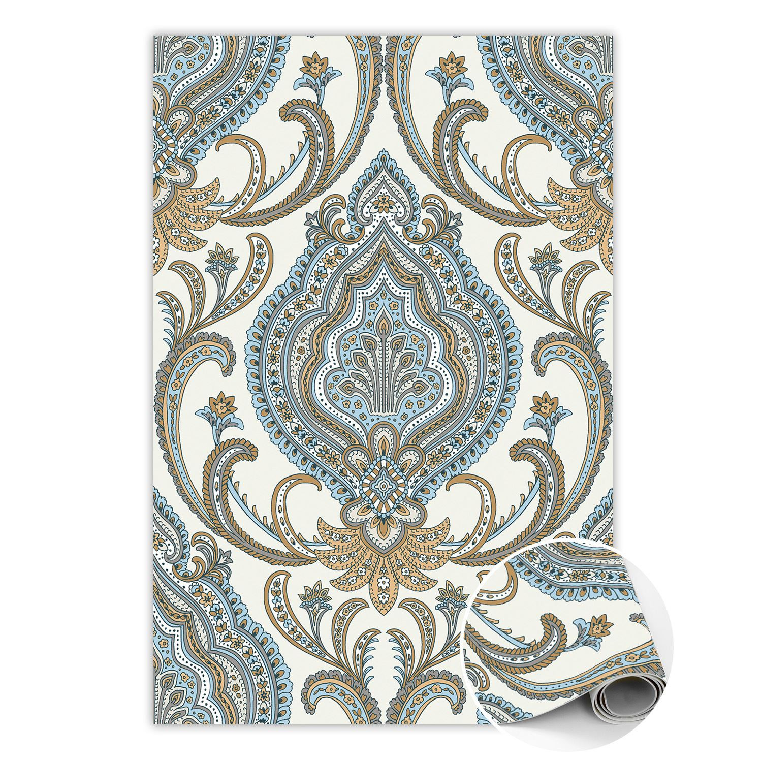 Wewnętrzny dywan winylowy 60x90 cm - Tekstura Paisley.