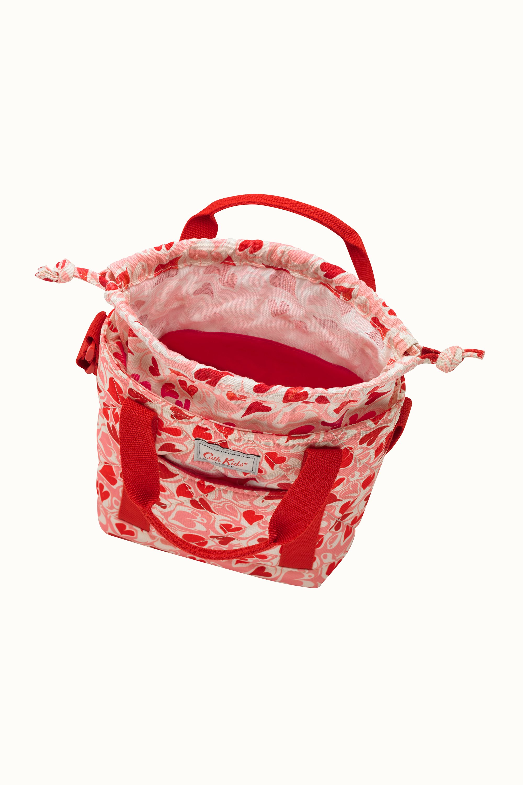 Marble Hearts Ditsy Kids Quilted Drawstring Cross Body