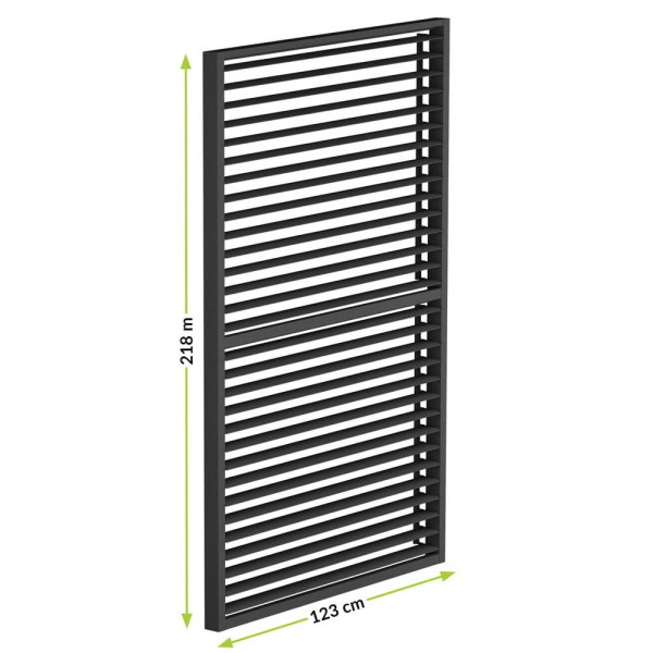 Boczny panel żaluzjowy, ruchomy 4m do pergoli aluminiowy