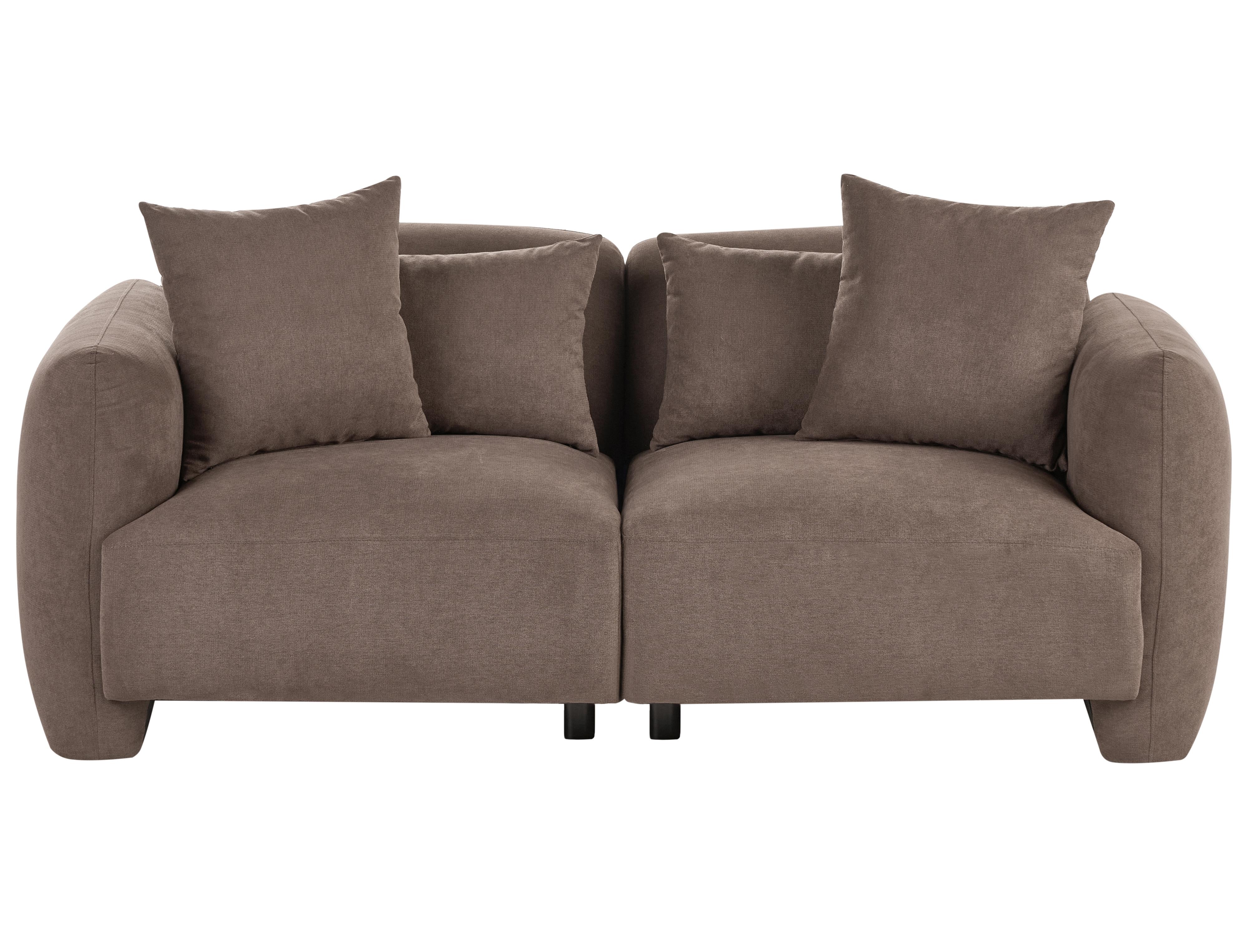 Sofa 3 Seater EKENES Fabric Brown
