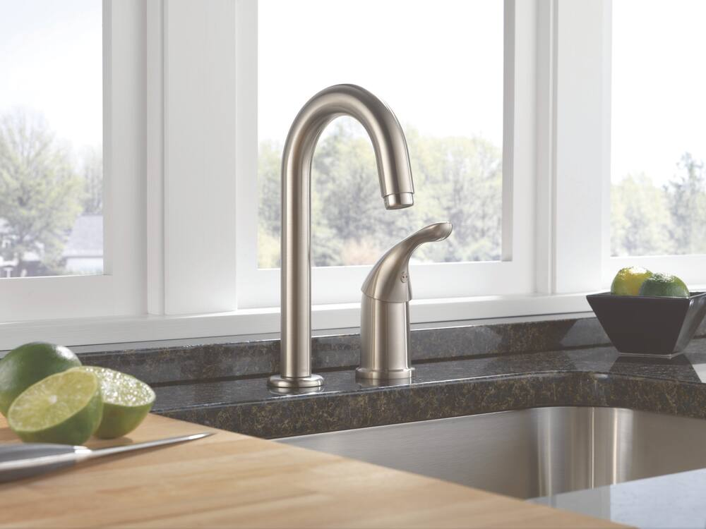 Delta 1-Handle Bar/Prep Faucet, Stainless Steel