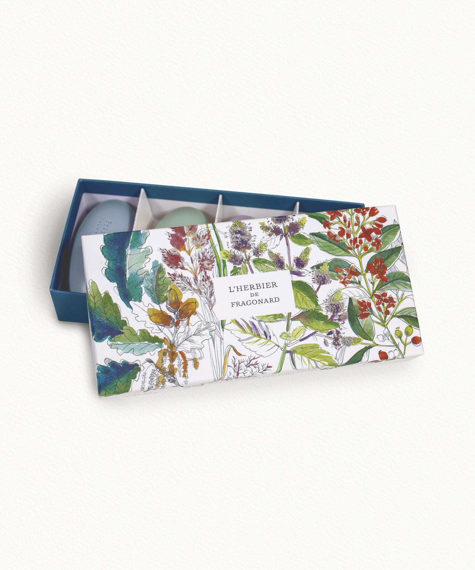 Coffret savons galets Bois - 4 mini savons parfumés