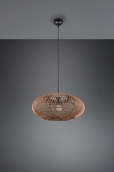 Lampa wisząca brązowo-czarna HEDDA 1xE27x40W wym: 150x52x52 cm Trio