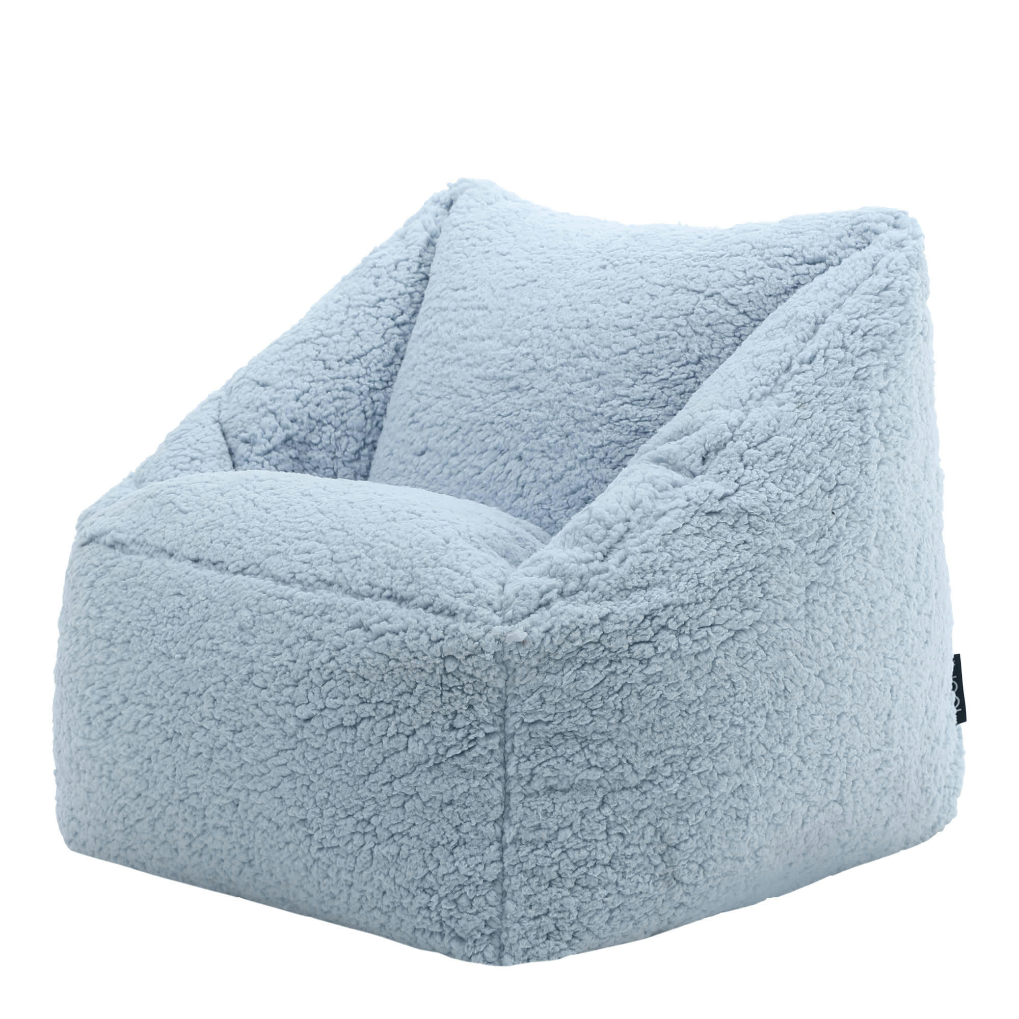 - Pouf enfant sherpa bleu givre