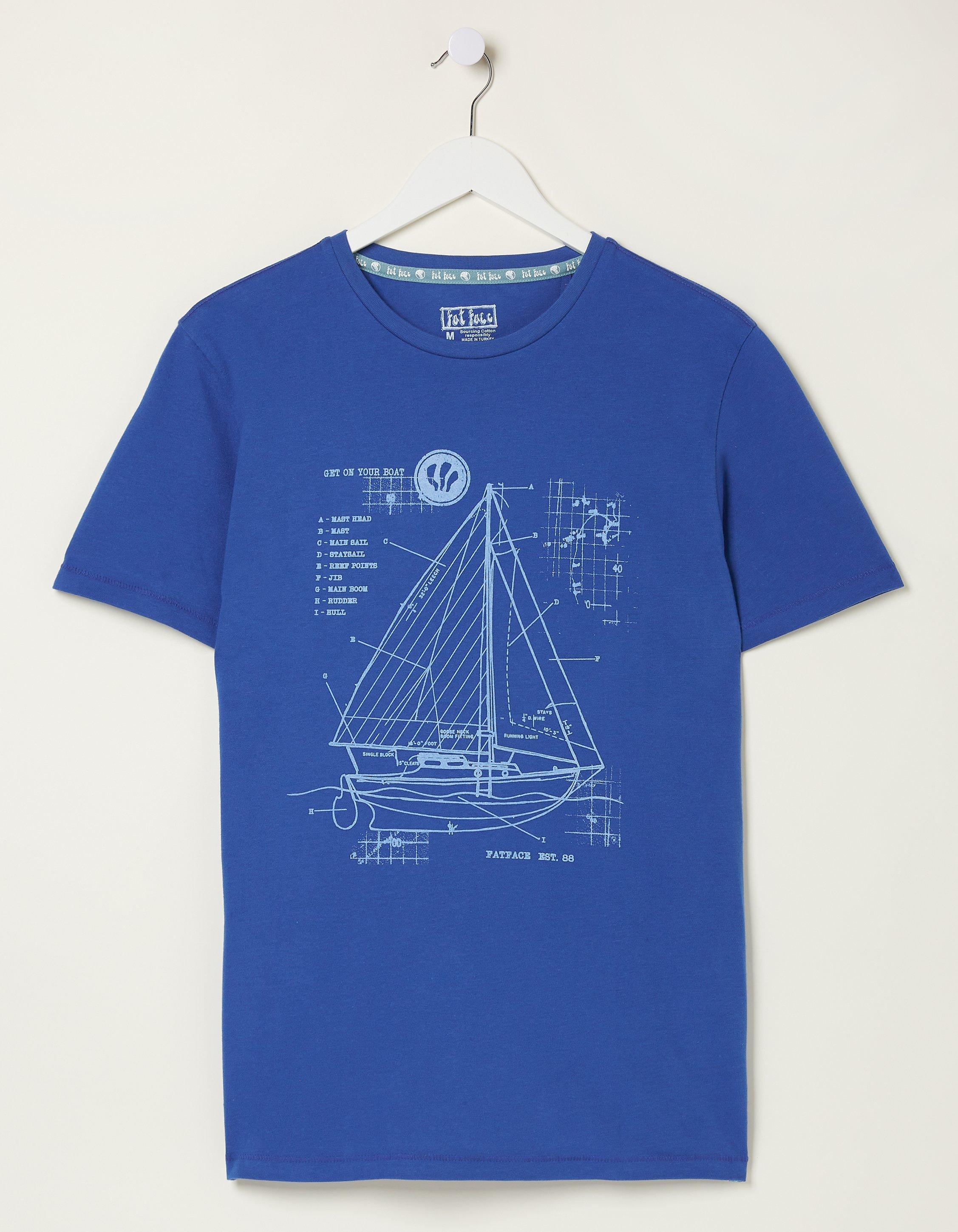 Sail Boat Sketch T-Shirt
