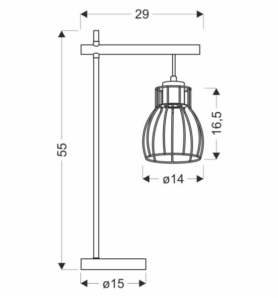 Lampa gabinetowa BERNITA 1x60w e27czarny