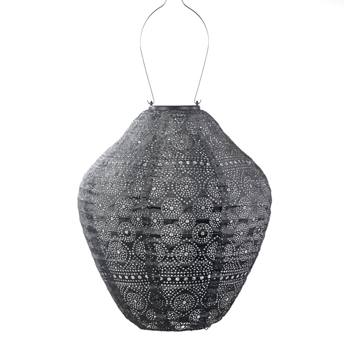 Lumiz solar lampion - spectare jar - 30 cm - donkergrijs