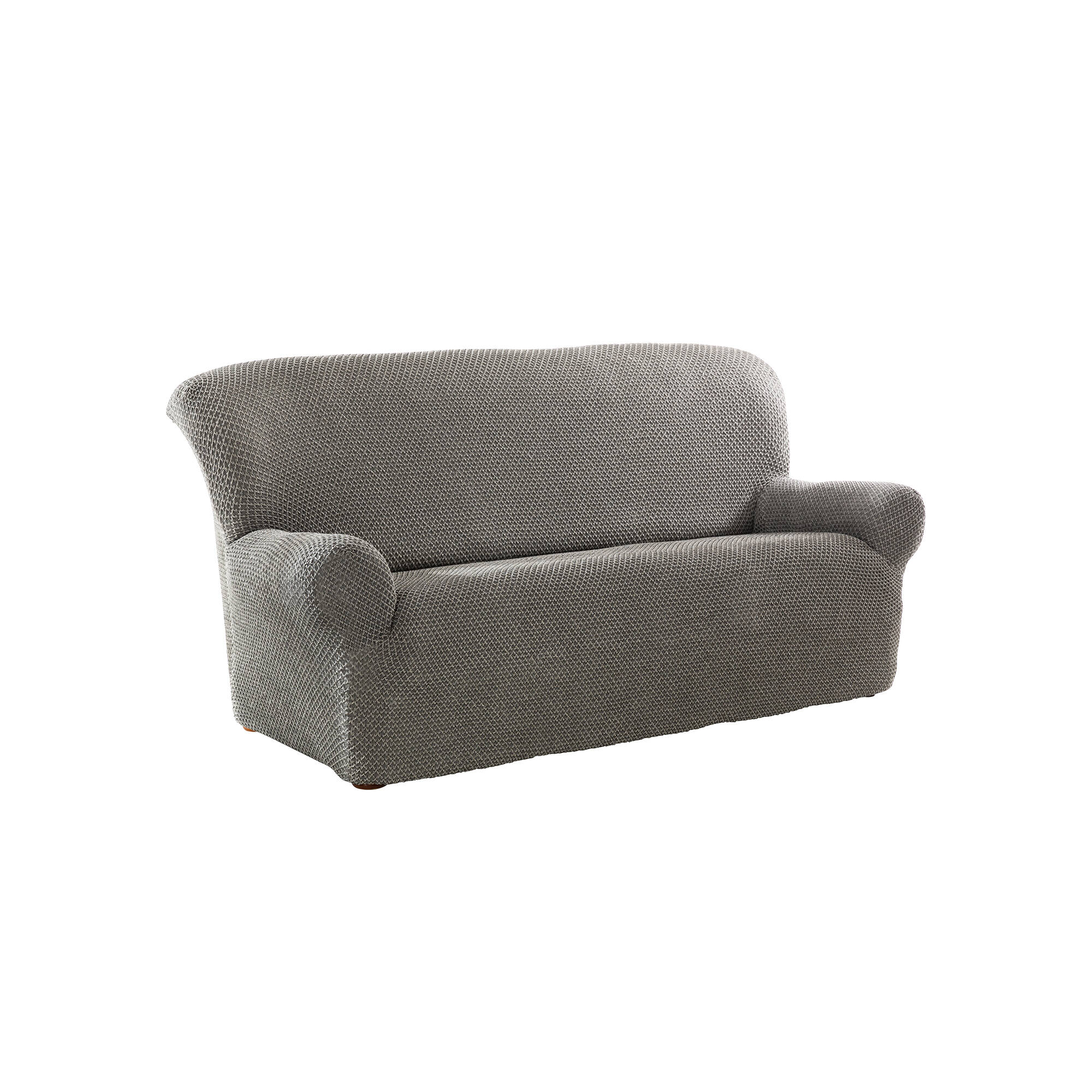 Housse texturée bi-extensible spéciale canapé fauteuil à accoudoirs
