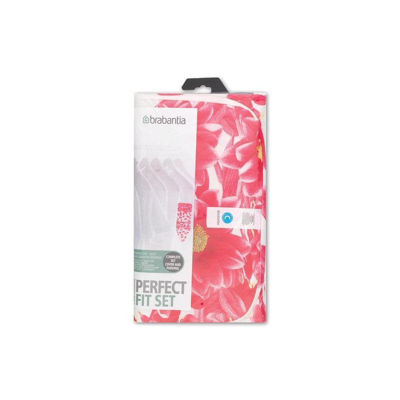 Housse pour table à repasser en coton avec mousse et feutre 4 mm 126 x 45 cm BRABANTIA