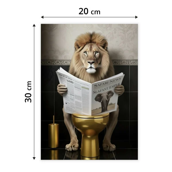 Plakat Lew w toalecie 20x30cm