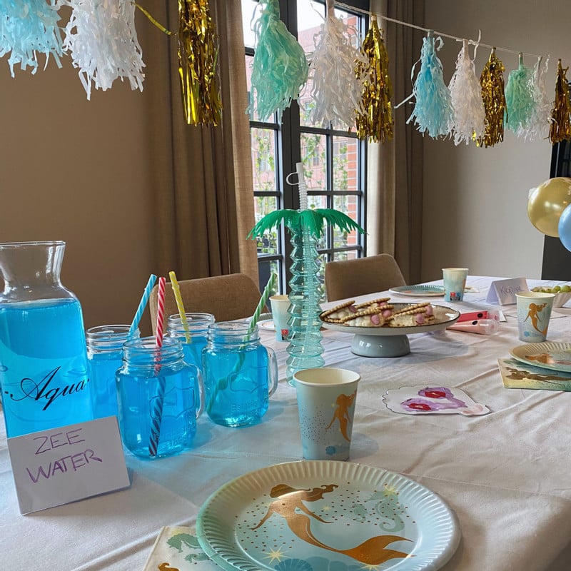 Papieren bekers zeemeermin - set van 10