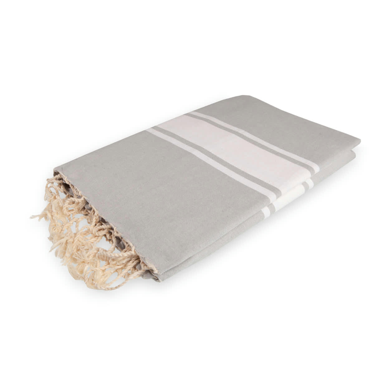 ST TROPEZ - Nappe rectangulaire coton  150x250 gris perle