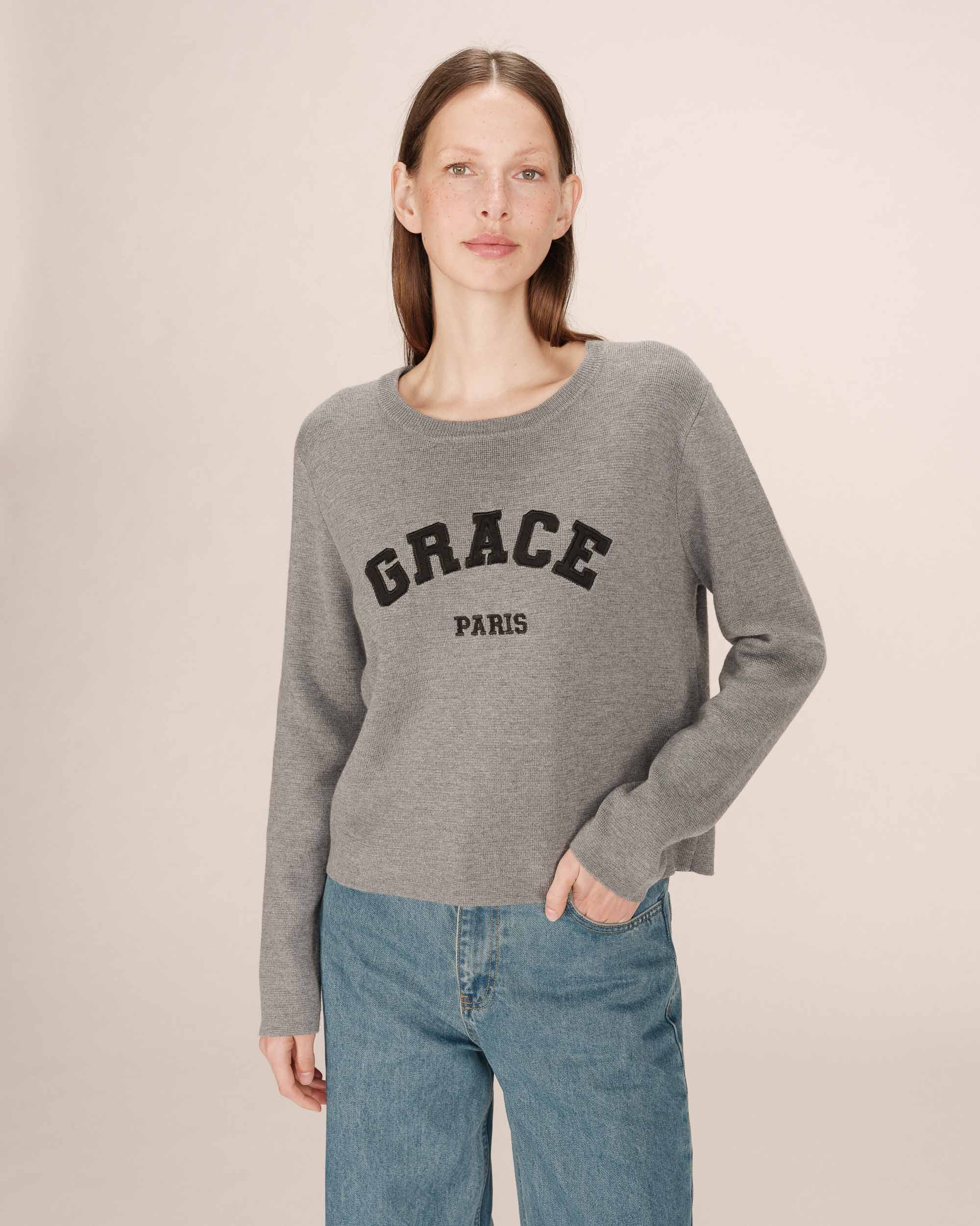 Pull universitaire gris Sardaigne