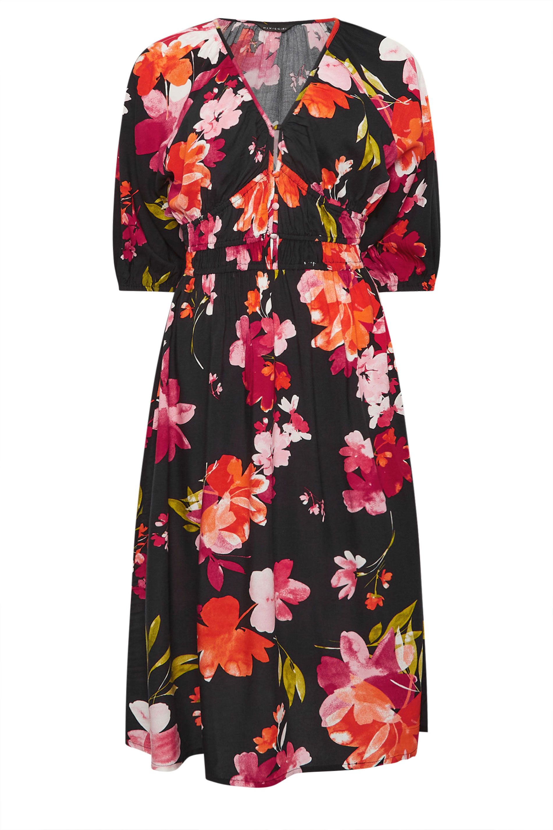 PixieGirl Petite Floral Print Tea Dress