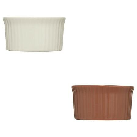 RAMEKIN beżowy Z KAMIONKI średnica 9 cm kokilka