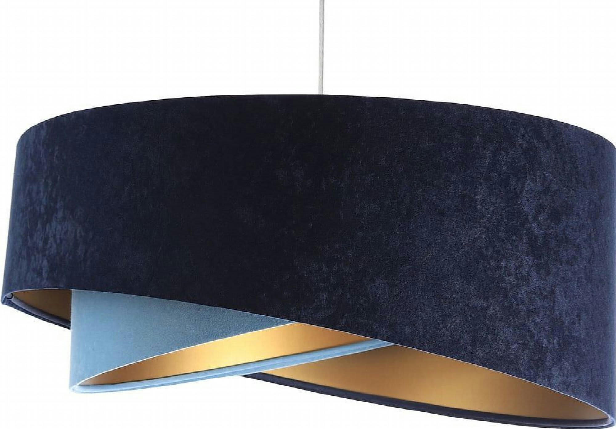 GALAXY - Suspension Tissu Bleu 50x50x105 cm