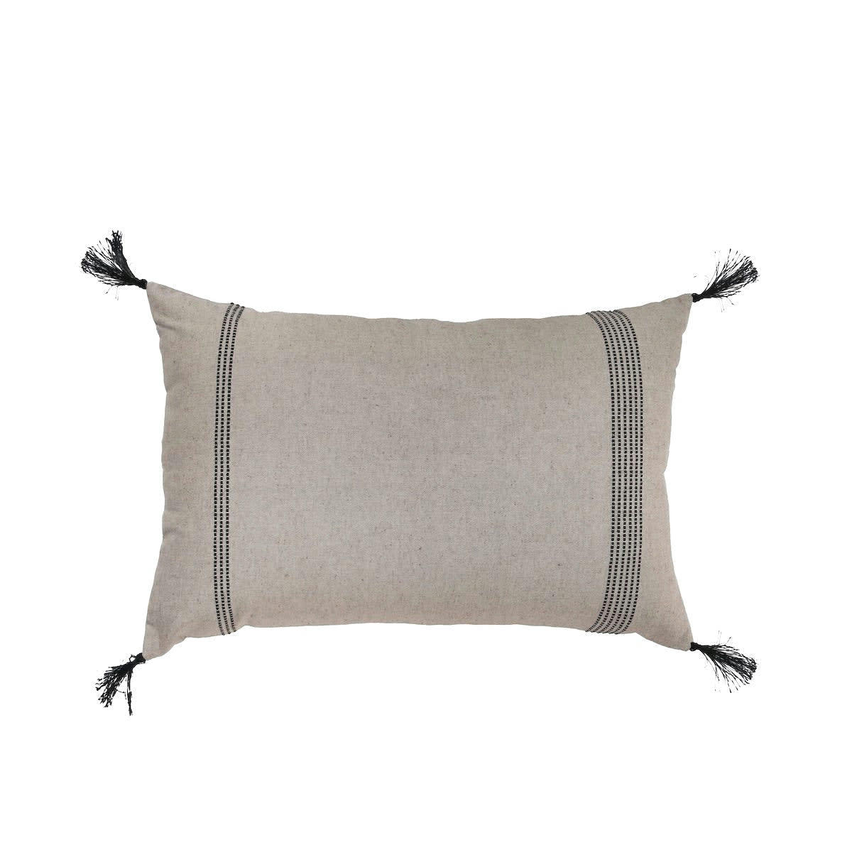 HANA - Housse de coussin coton  60x40 taupe