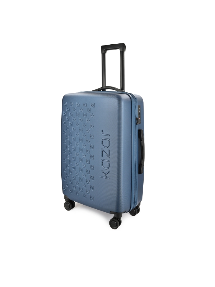 Medium polycarbonate suitcase with embossed design