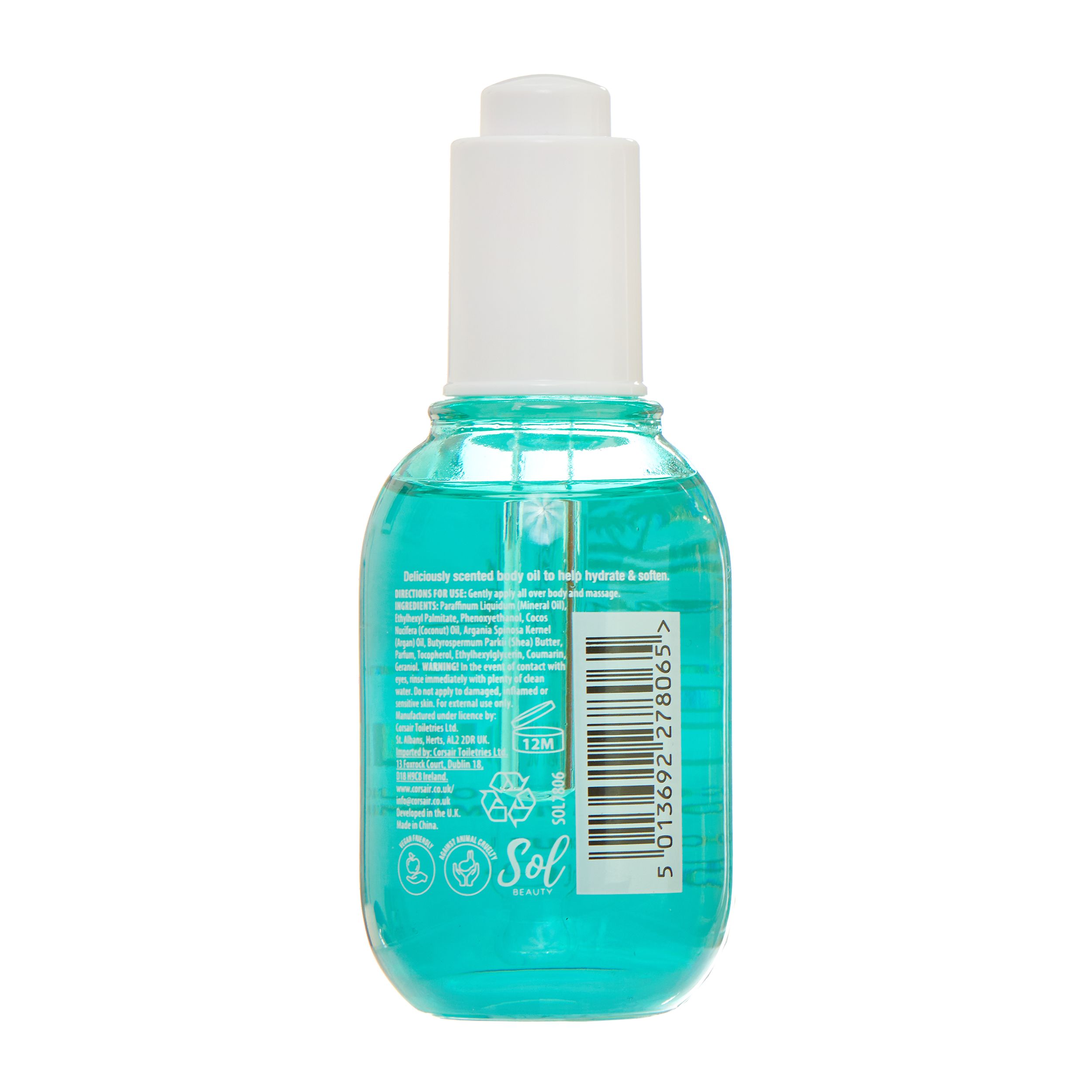 SOL Beauty Dry Body Oil Coconut Scent With Coconut Oil 2 X 45ml