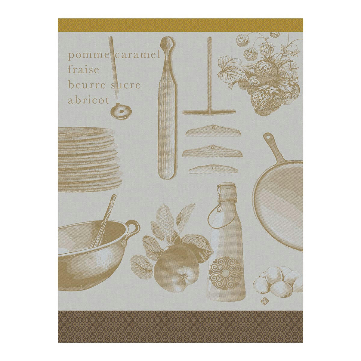 RECETTES - CRÈPES - Torchon en coton farine 60 x 80