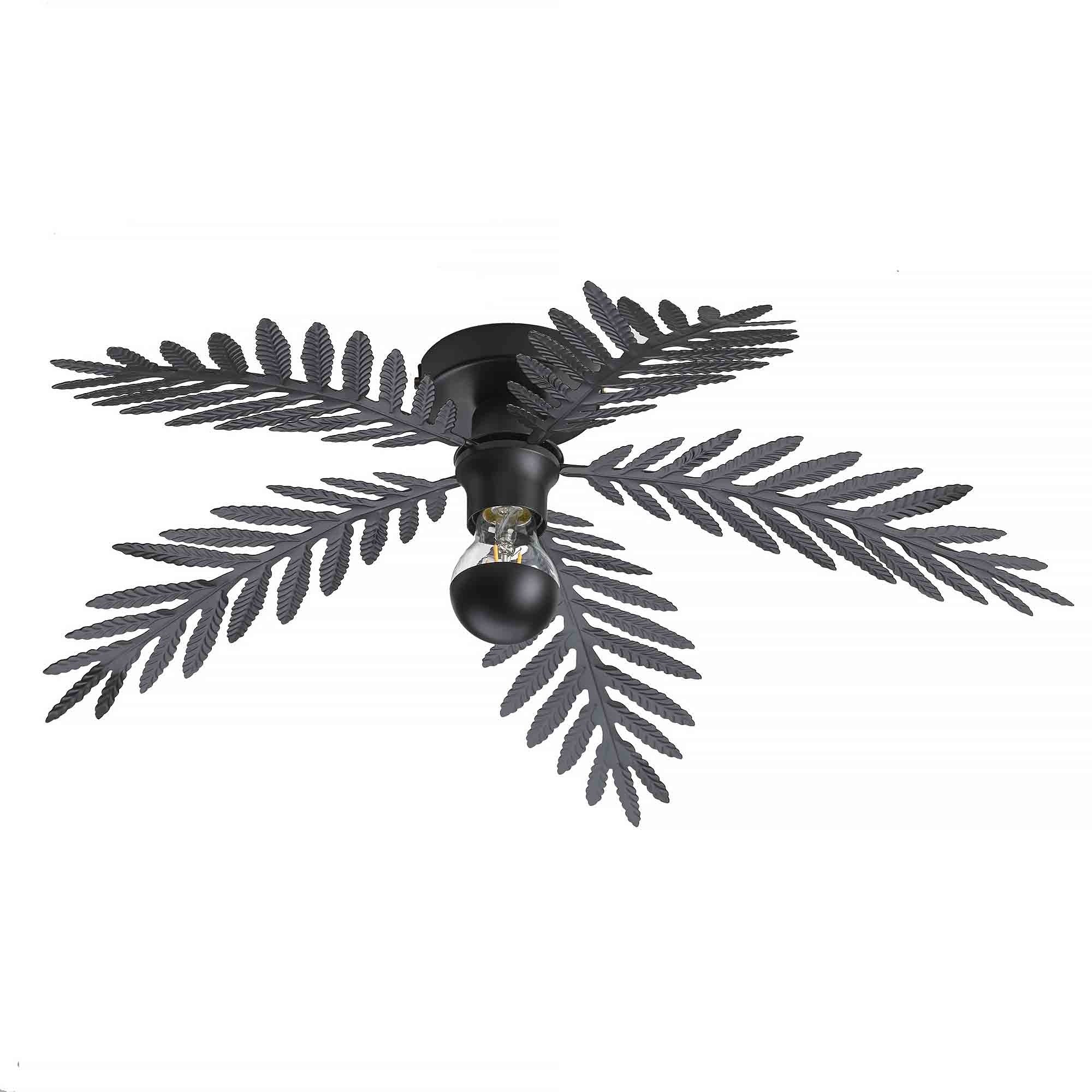 Ylumen plafondlamp Palm - 1 lichts - 60 x 10  cm - zwart