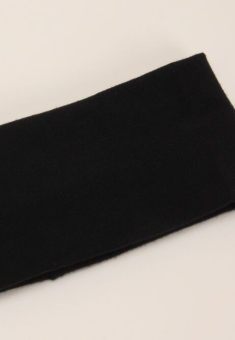 Womens Black Plain Jersey Headband