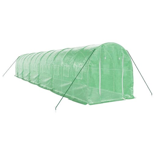 NNEVL Greenhouse with Steel Frame Green 24 m&sup2; 12x2x2 m