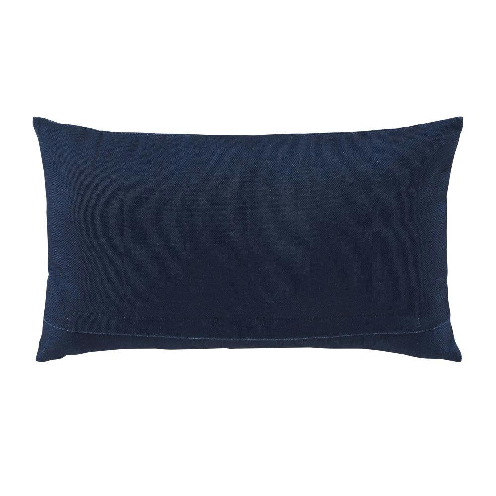 CANEY - Coussin écru et bleu 30x50