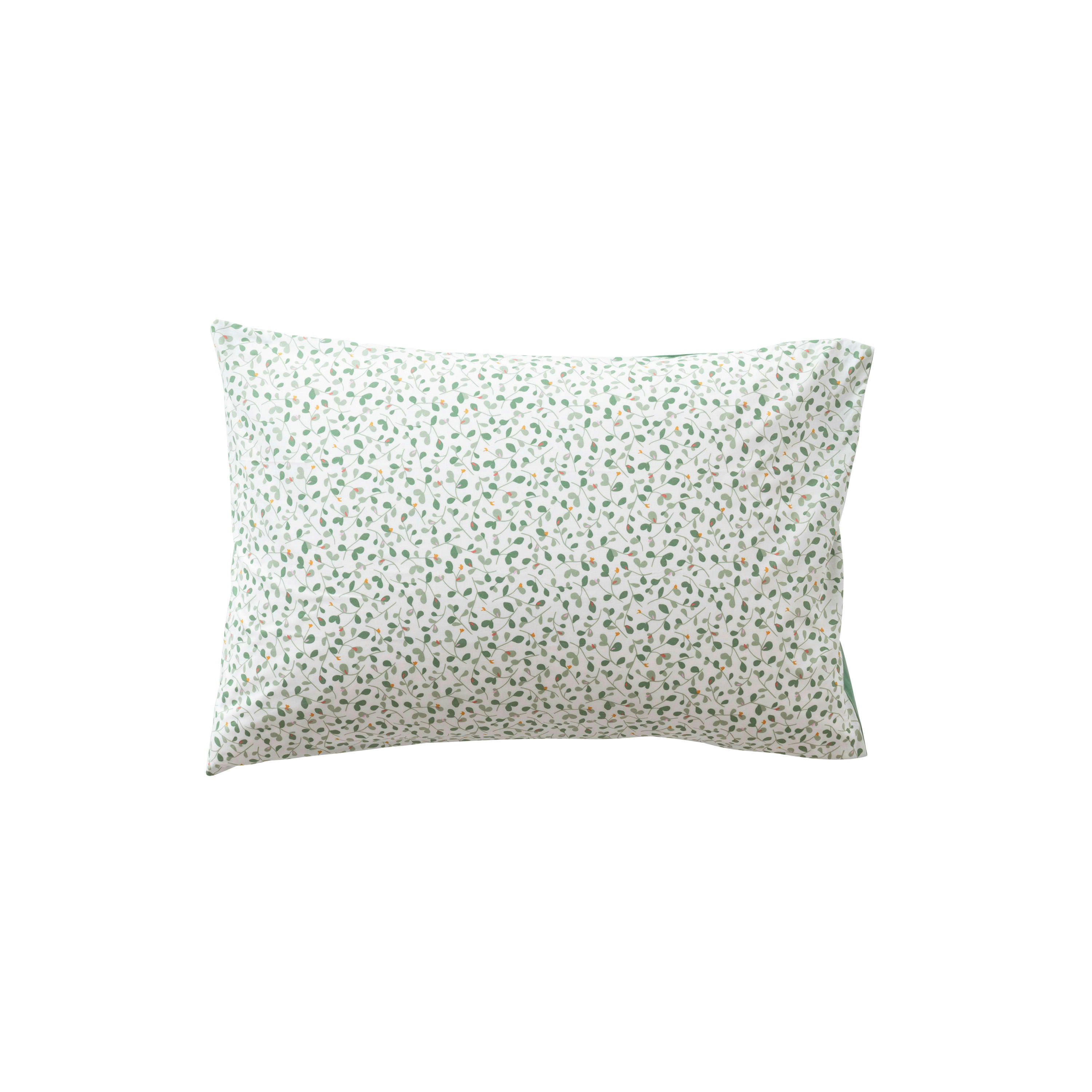 NEO - Taie d'oreiller rectangulaire Thym Vegetal imprimé vert 50 x 70 cm