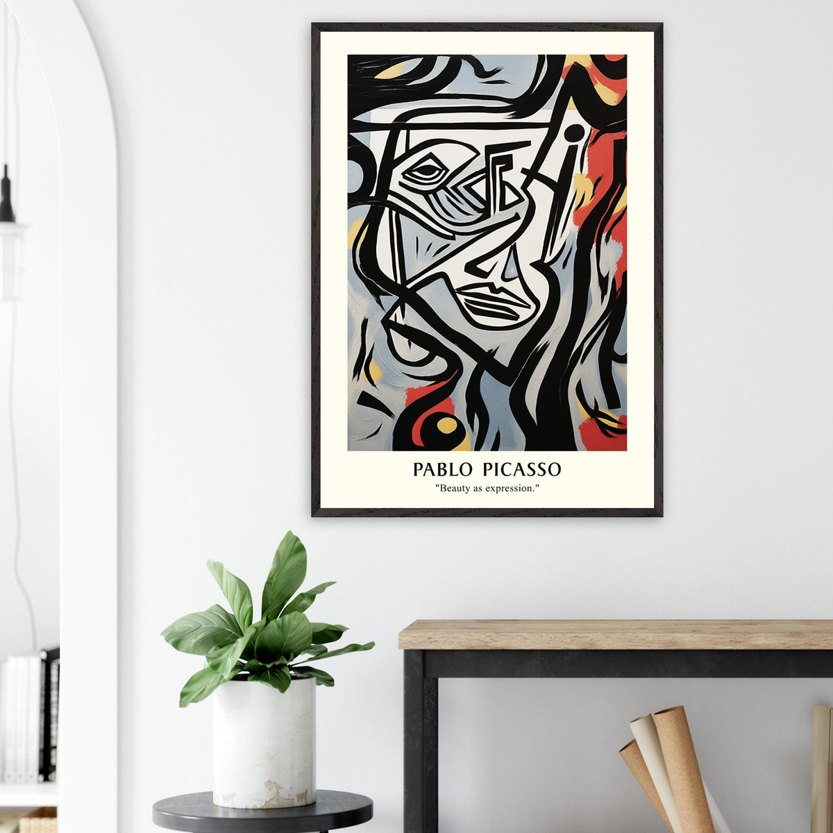 Artfulprints Poster Pablo Picasso - Beauty as expression  - 70x100 cm - Meerkleurig