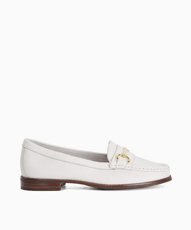 Glenny White - Wide Fit Snaffle Trim Loafers