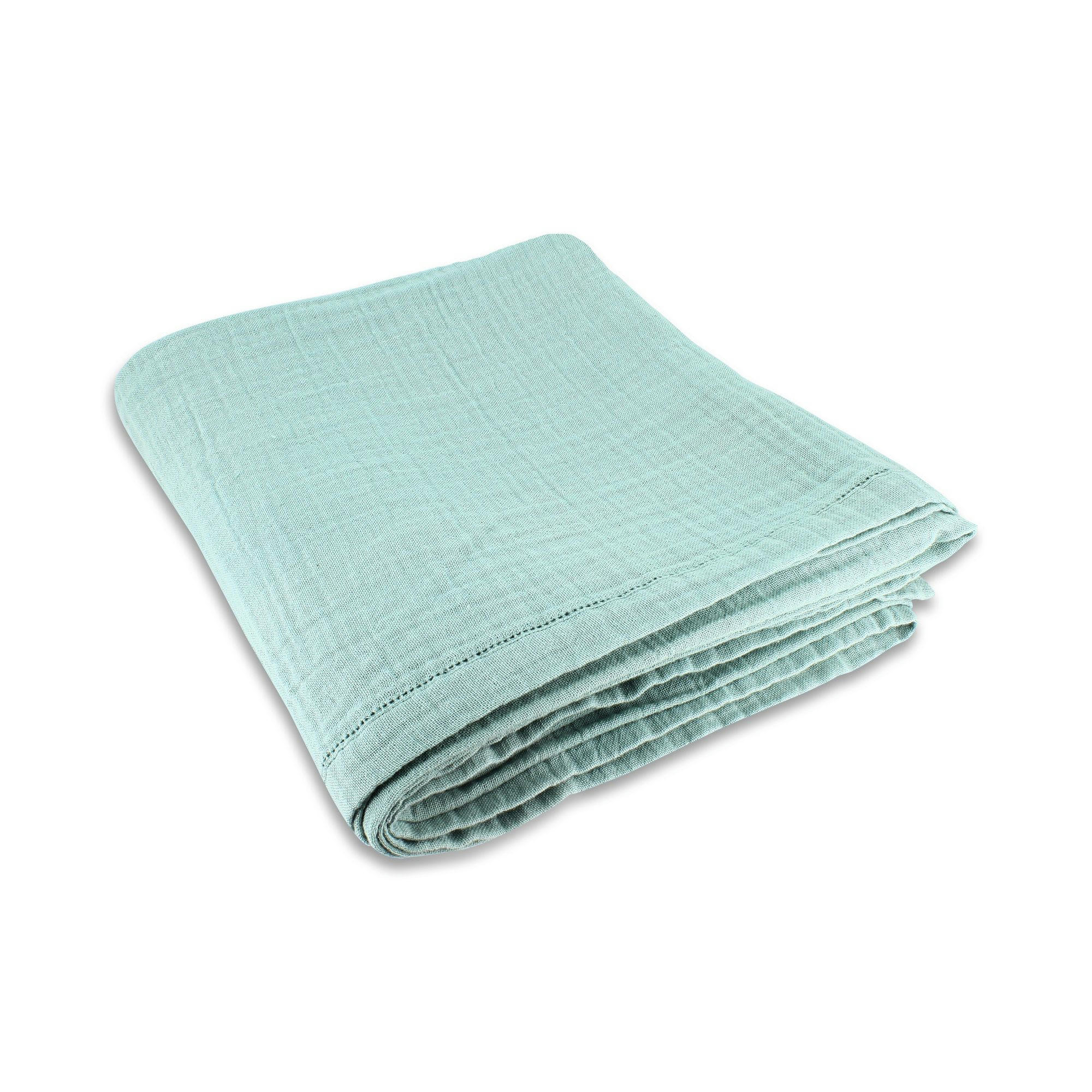 CAMARO - Nappe en coton céladon 150x250cm