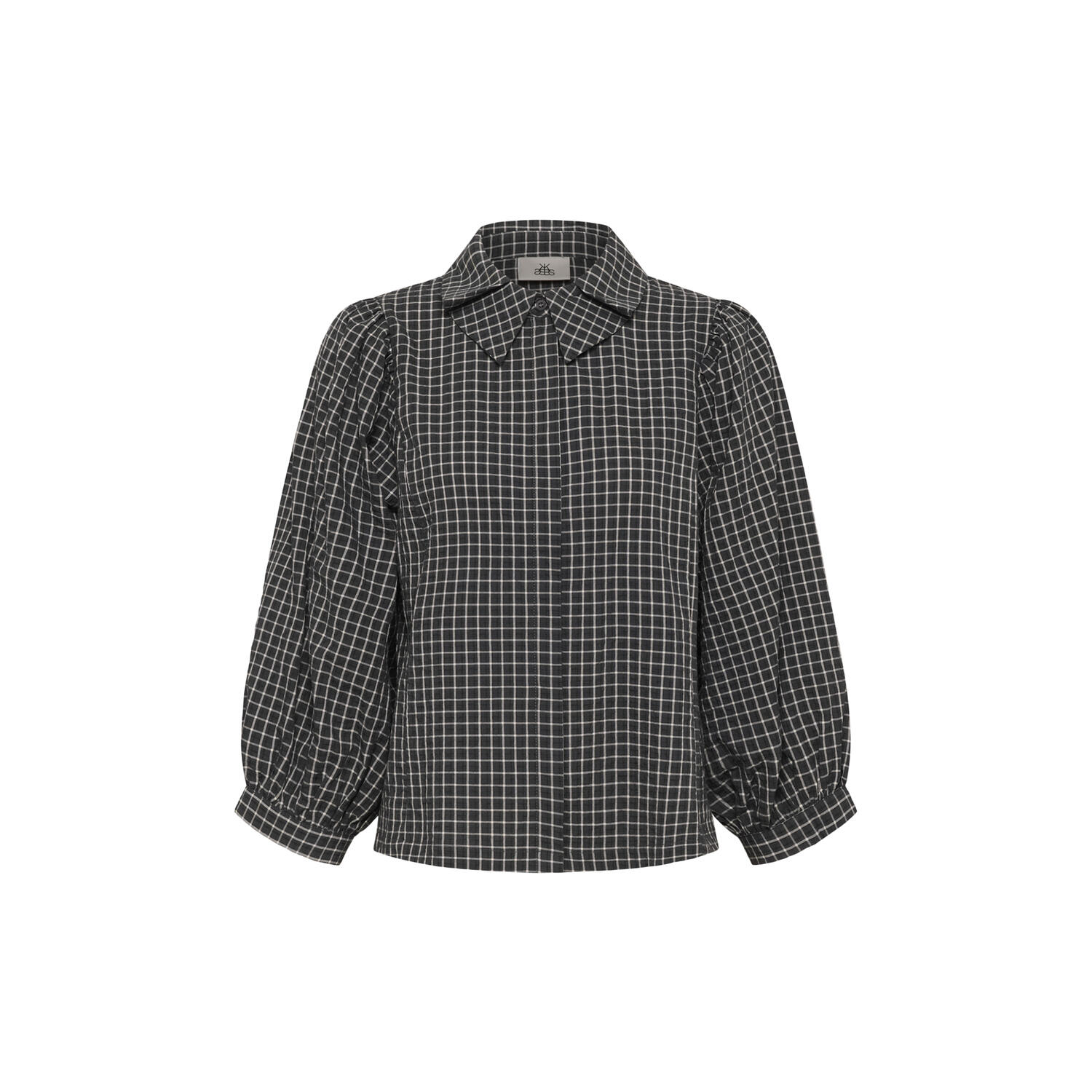 KBEllen Frosty Blouse, dark grey check