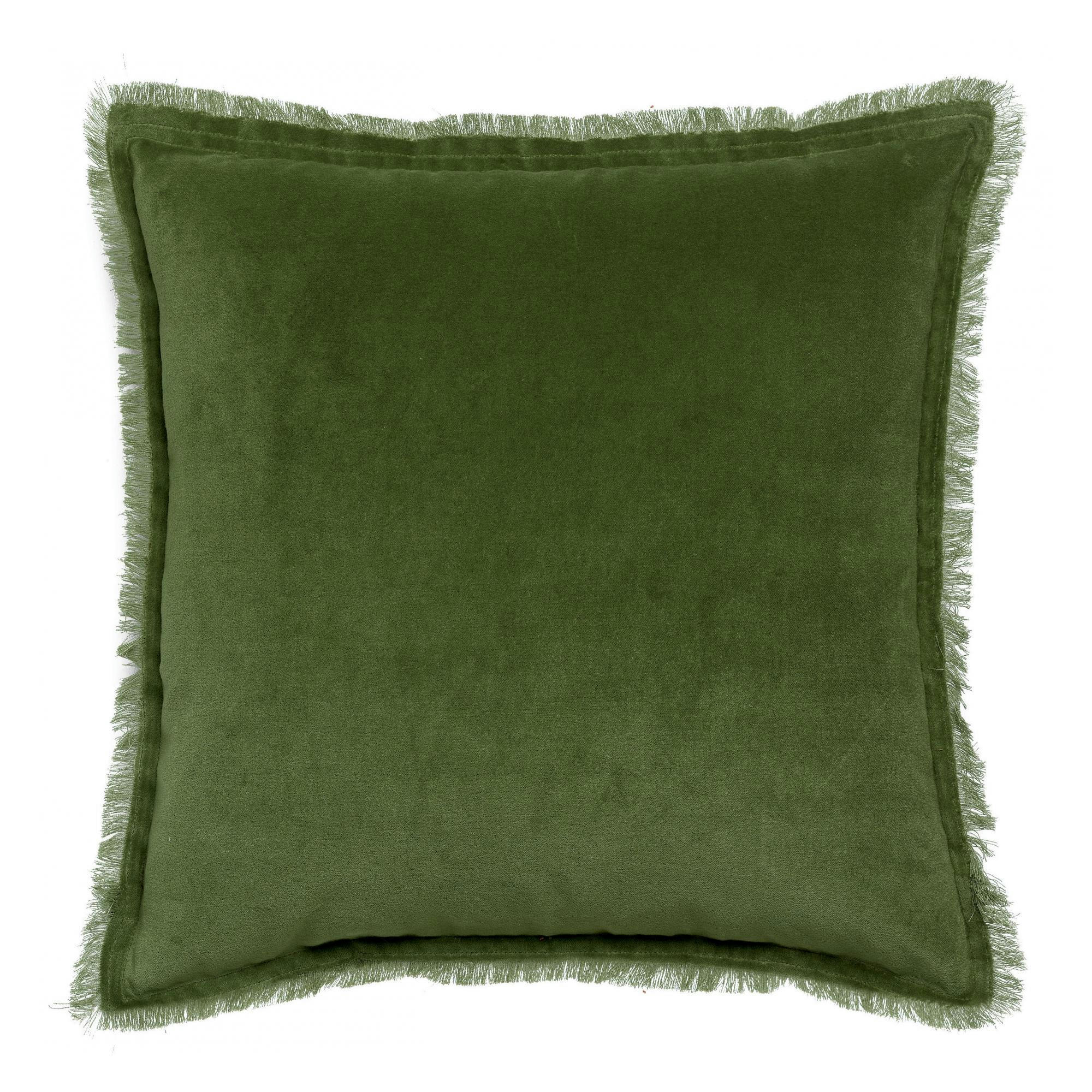 FARA - Coussin uni  en coton eucalyptus 45 x 45