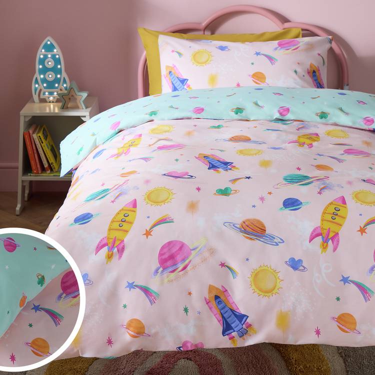 Habitat Space Girl Pink Kids Bedding Set - Toddler
