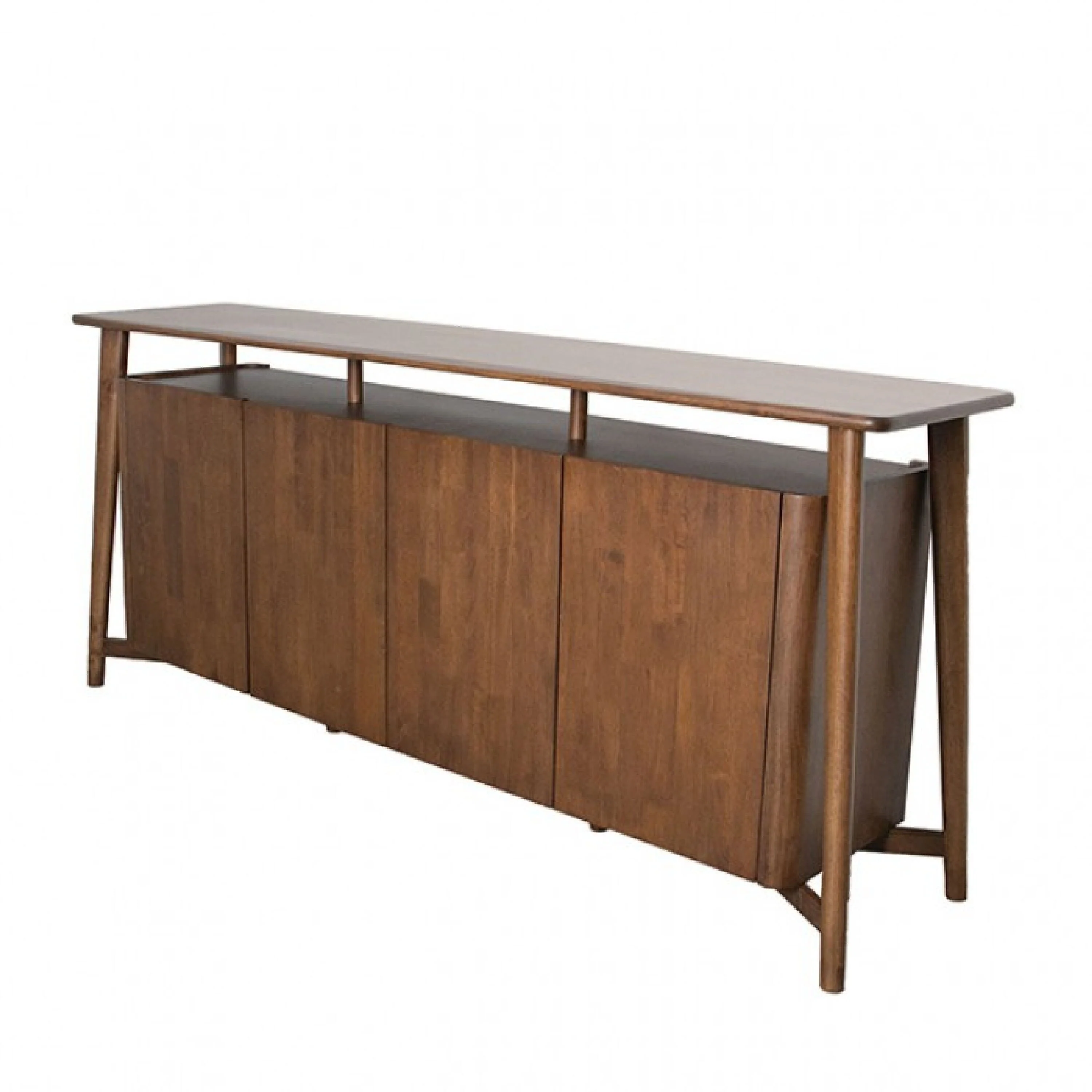 Viki Sideboard Buffet Console, Drawers and 4 Doors, Brown Wood 83 Inch