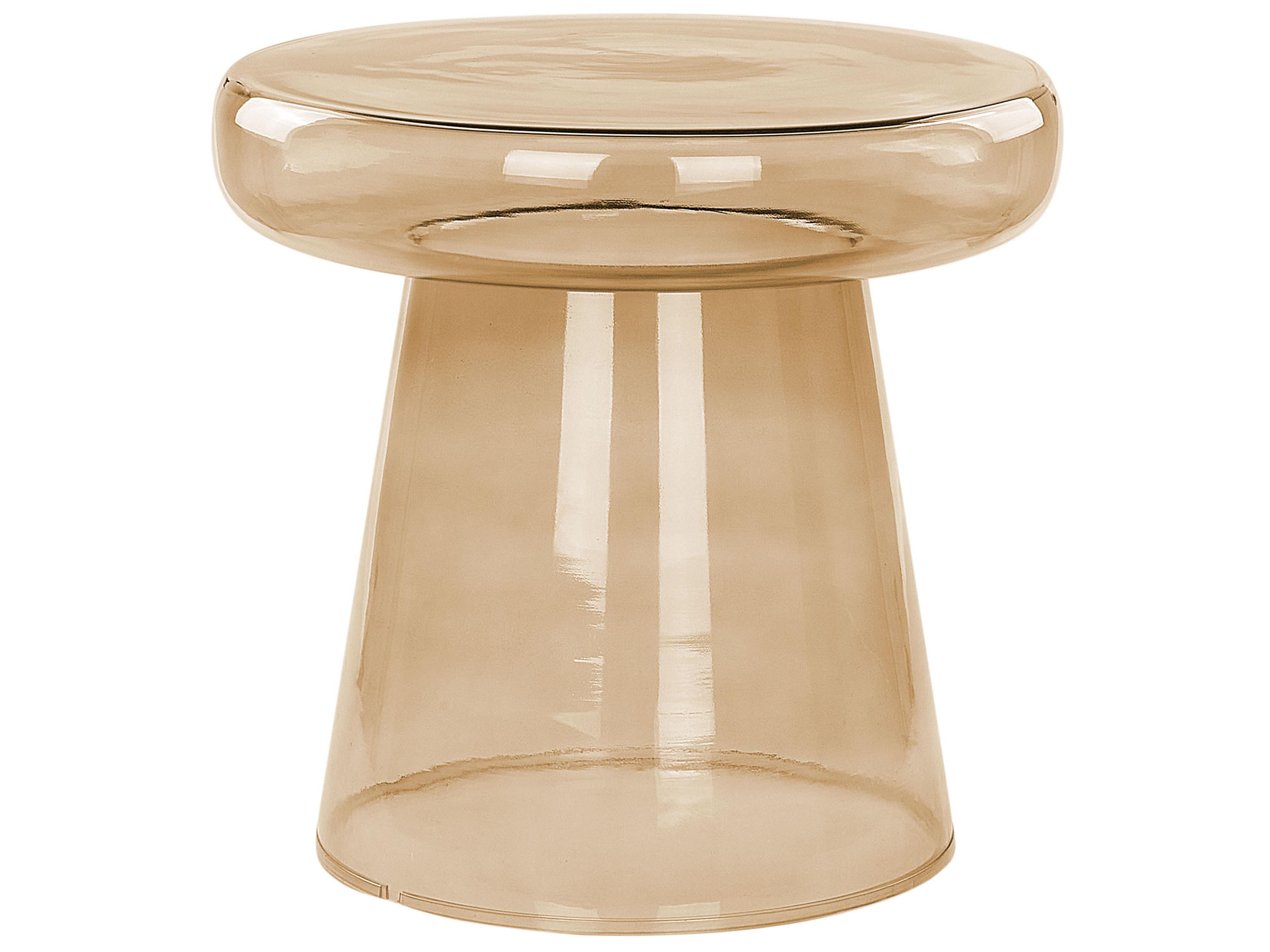 Side Table CALDERA Glass Golden Brown