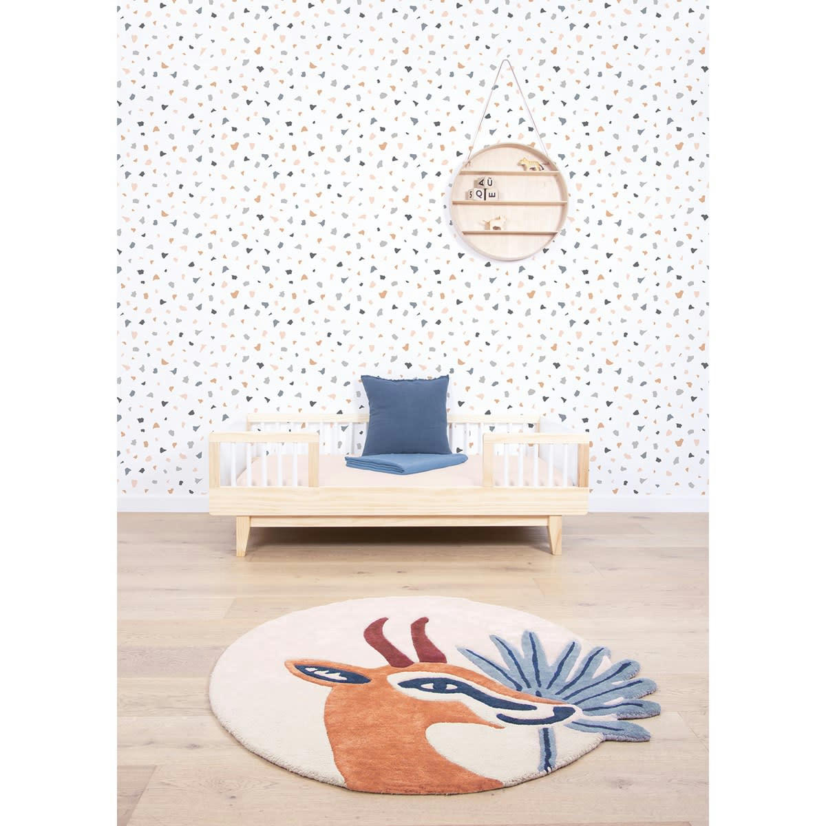 TANZANIA - Tapis gazelle en Coton Multicolore