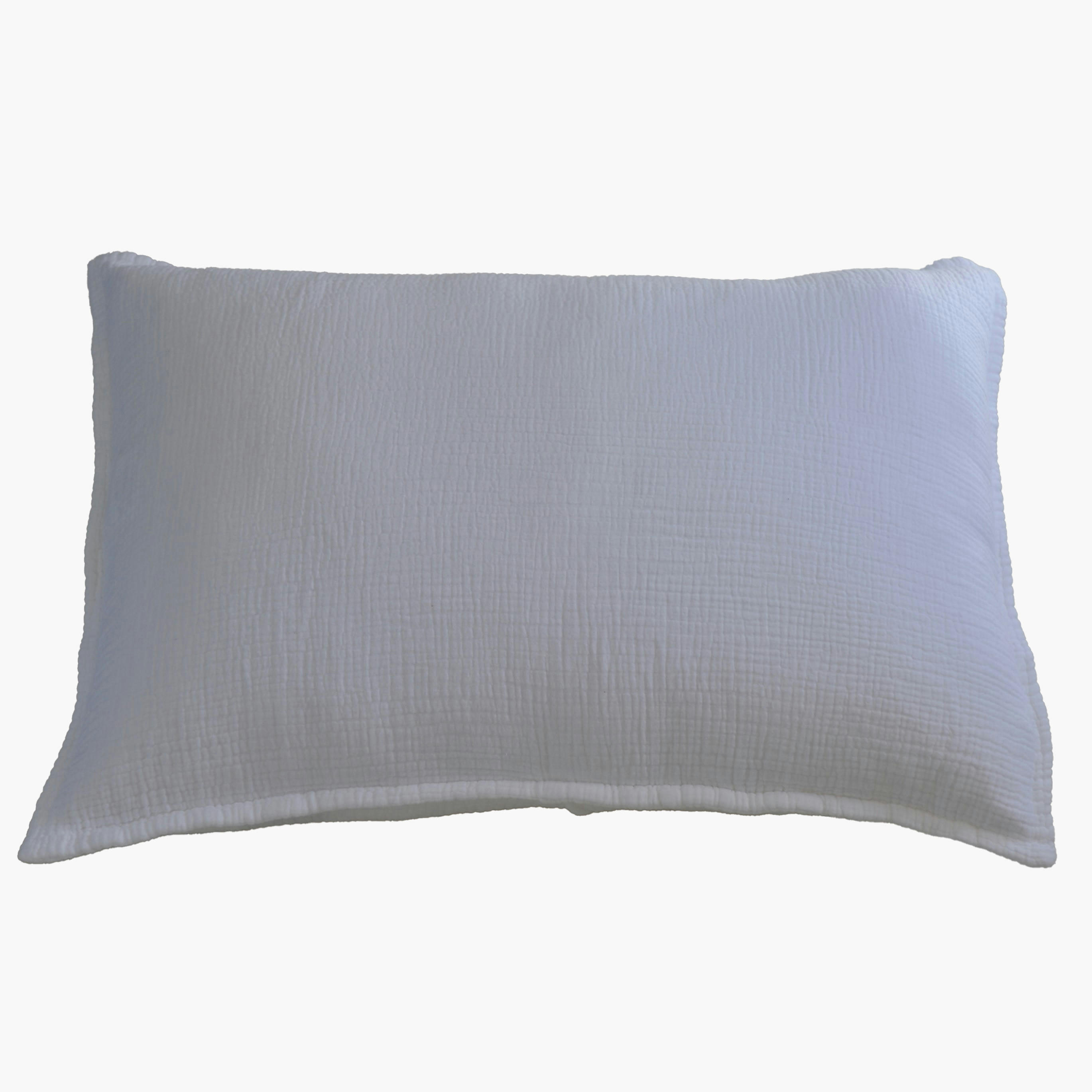 GAZE DE COTON - Housse de coussin gaze de coton blanc 50X70 CM