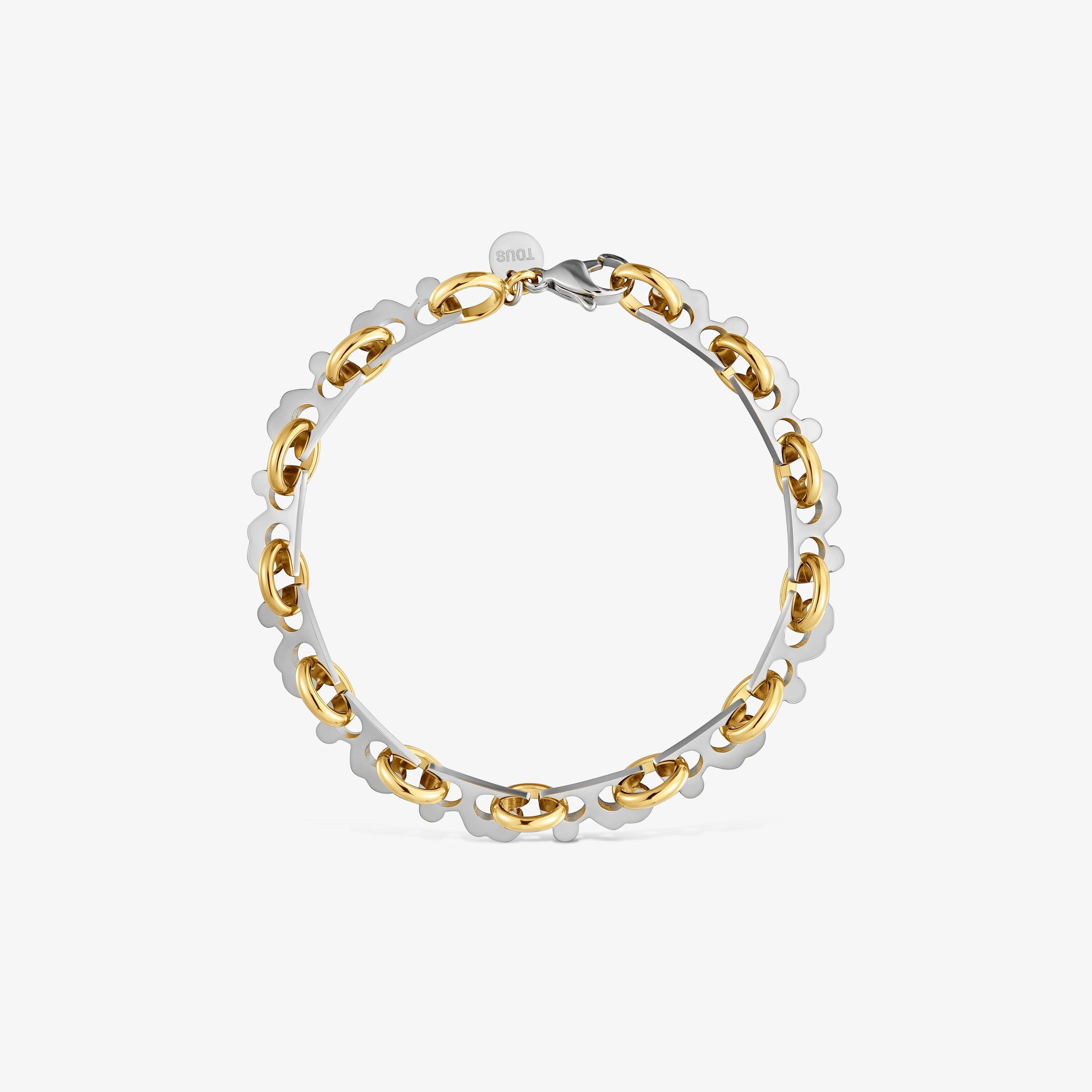 Pulsera de acero bicolor TOUS Half Bear