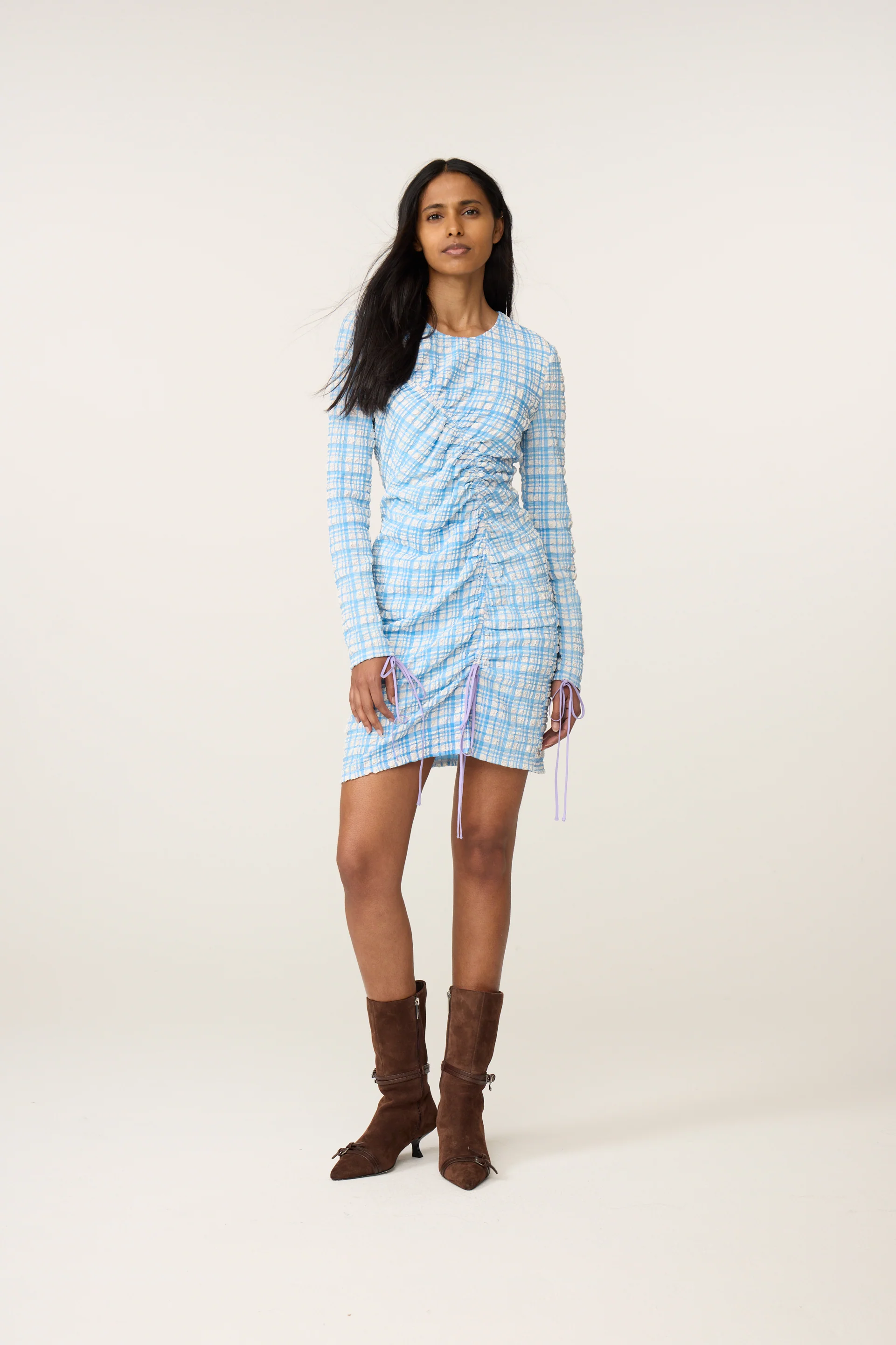 Levi Dress | Riad Blue/Cosy White