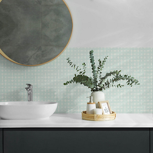 Panneau Mural Wallfluent 100x50 cm Motifs En Mosaïque Géométrique 1 pièce