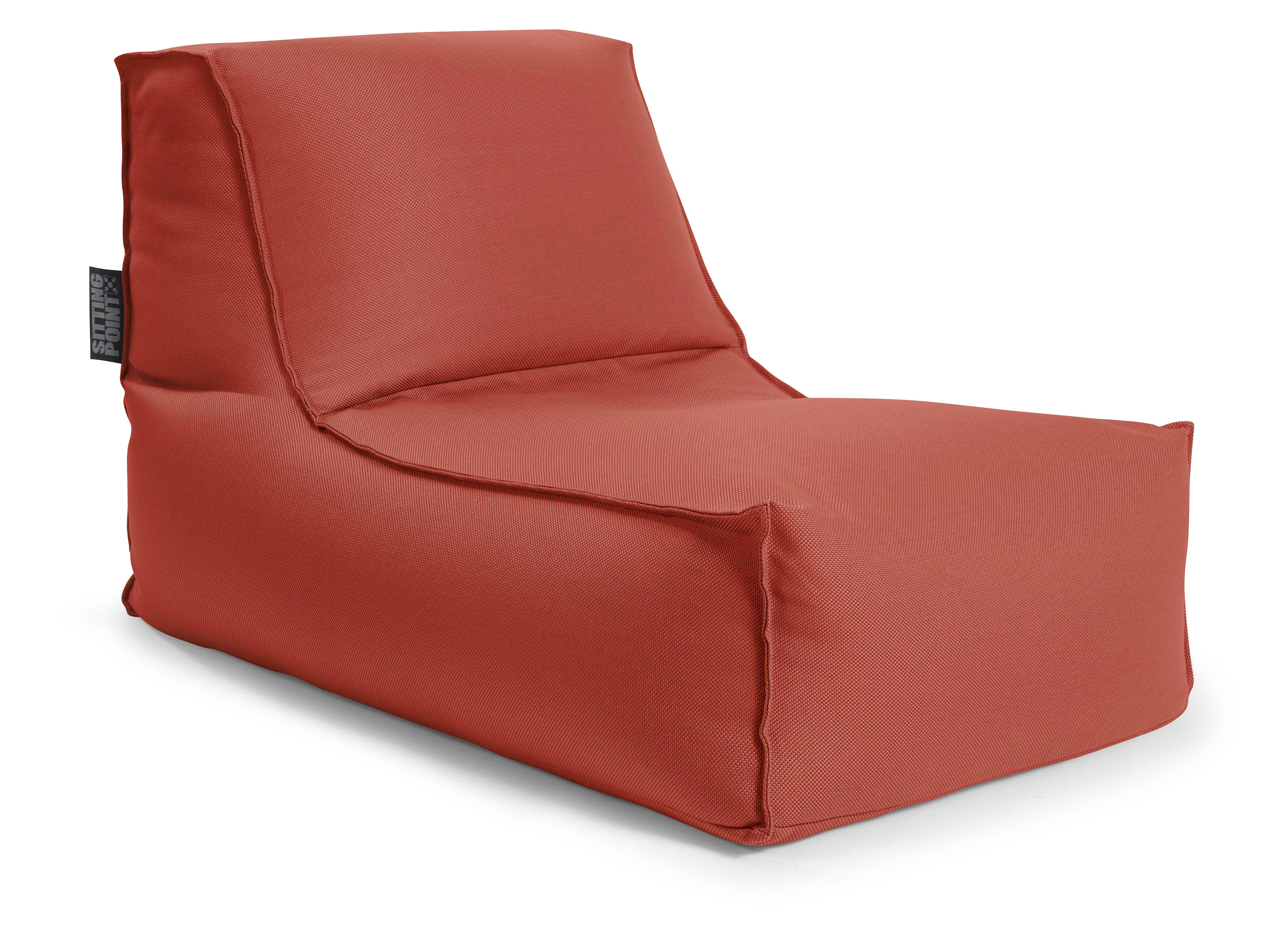 KORFU - Pouf exterieur  avec dossier terracotta 65x100x65